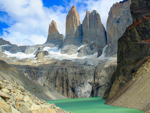 Die blaue Lagune am Torres del Paine