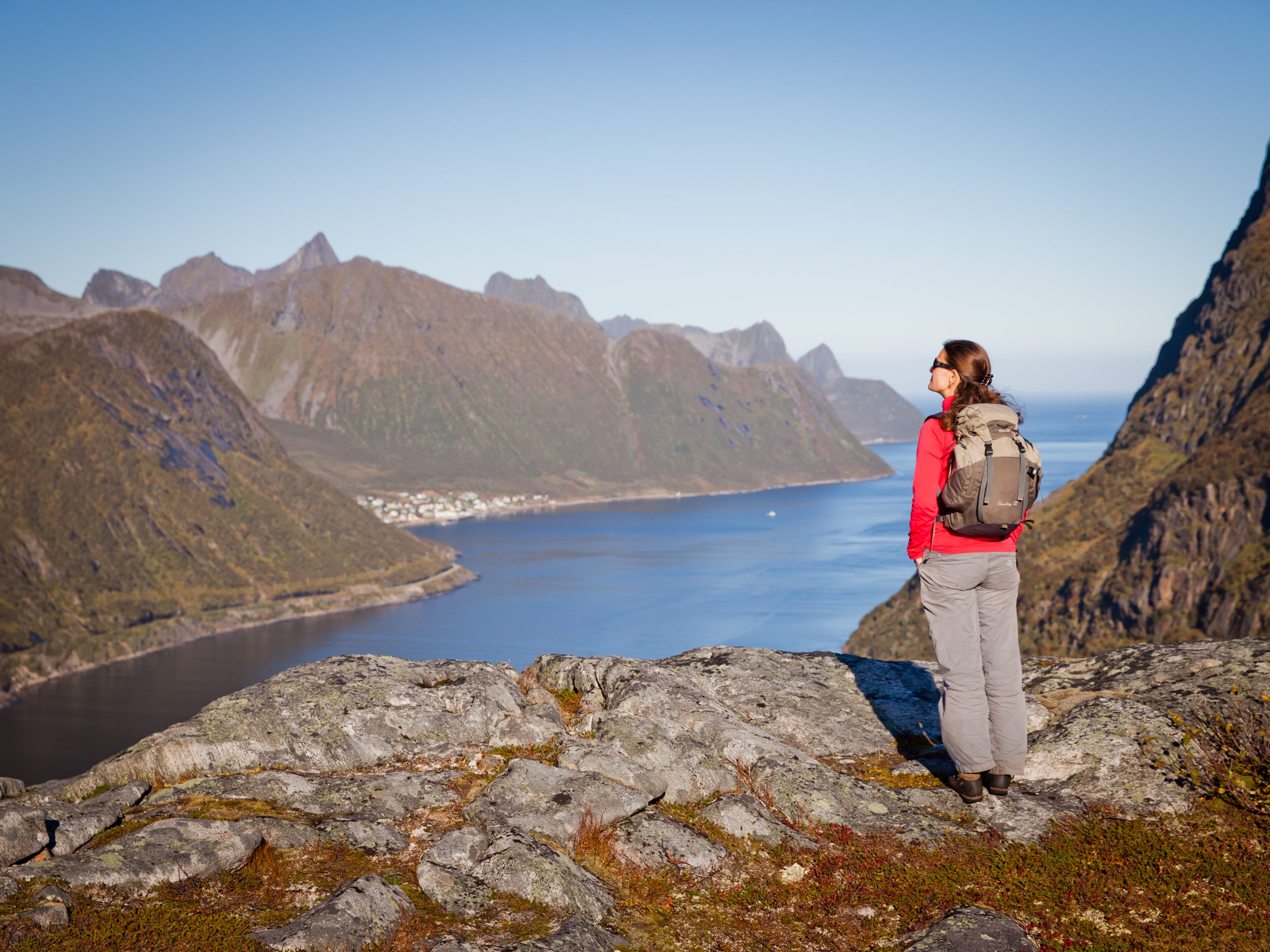 Wanderin auf den Lofoten