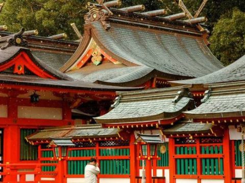 Hayatama-Taisha-Schrein am Fluss Kumano