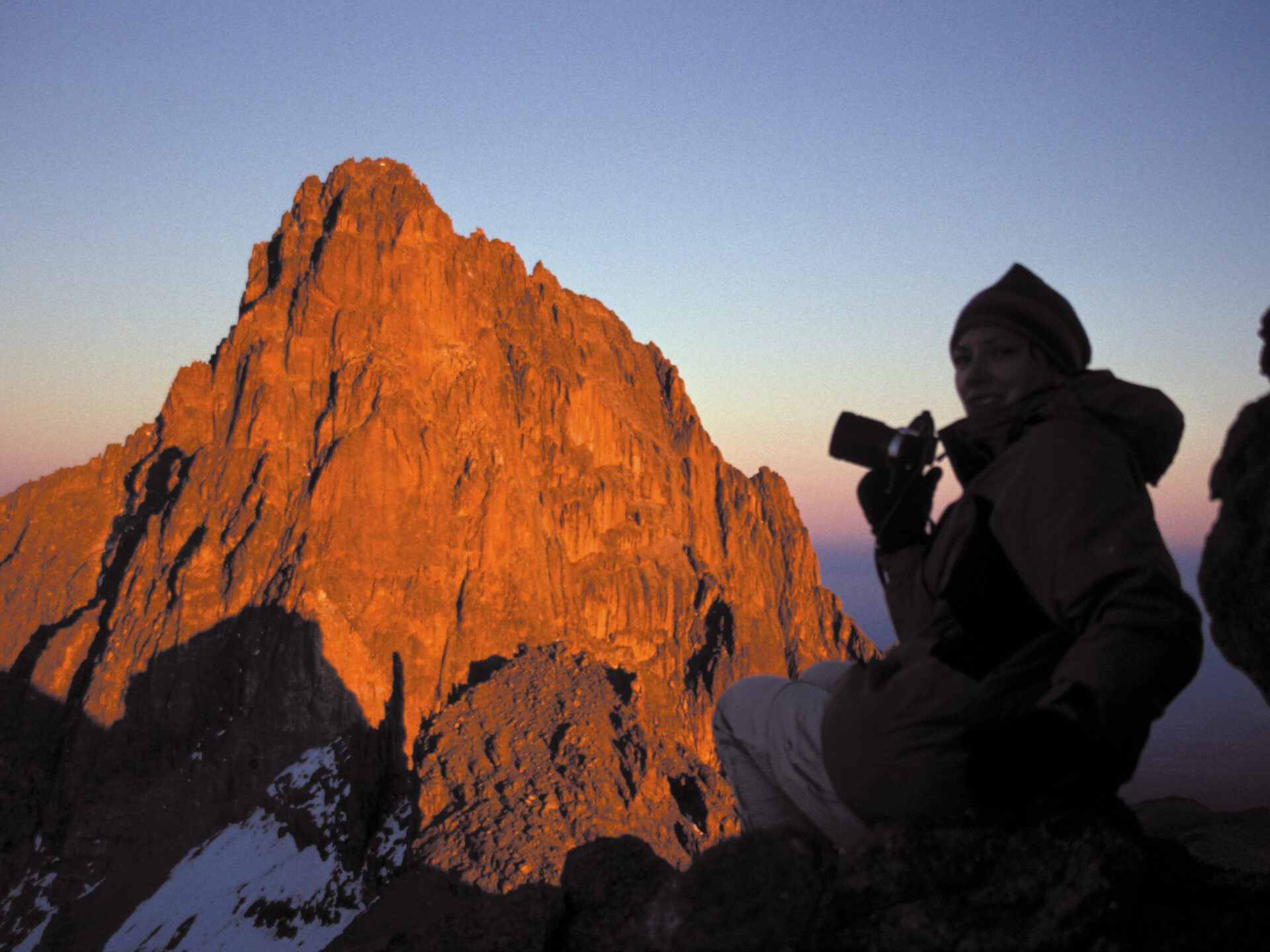 Bergsteiger mit Gipfelblick