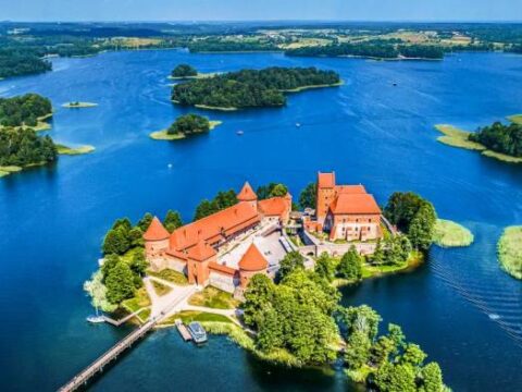 Spätmittelalterliche Wasserburg Trakai