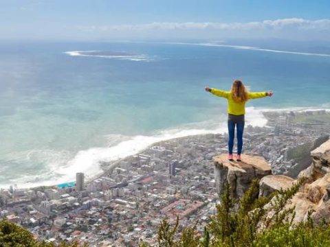 Ausblick vom Tafelberg über Kapstadt