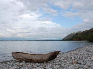 Boot am Malawi-See-Ufer