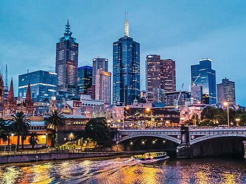 Melbourne bei Nacht