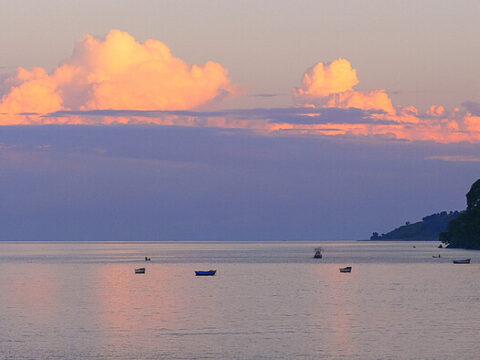 Abendstimmung am Malawi-See