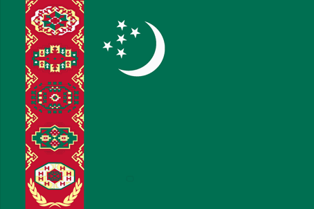 Flagge von Turkmenistan