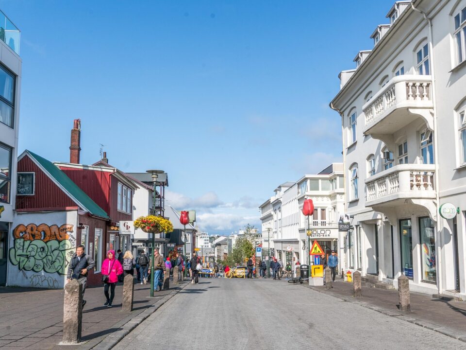 Straße in Reykjavik