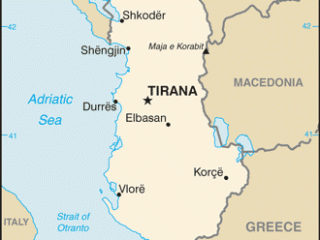 Karte von  Albanien