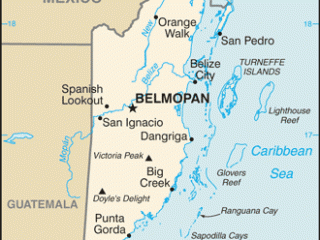 Karte von  Belize