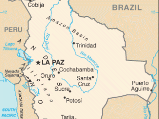 Karte von  Bolivien
