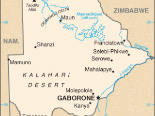 Karte von  Botswana