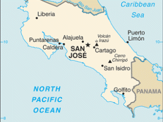 Karte von  Costa Rica