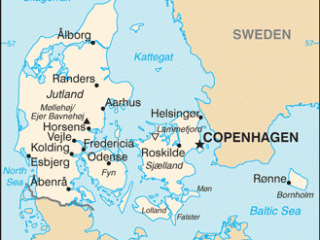 Karte von  Dänemark