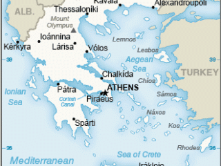 Karte von  Griechenland