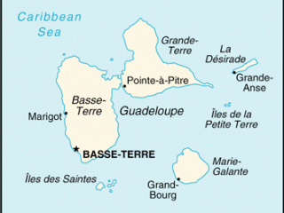 Karte von  Guadeloupe