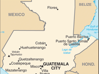 Karte von  Guatemala