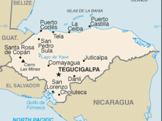 Karte von  Honduras