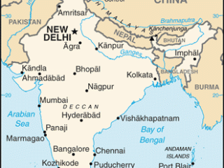 Karte von  Indien