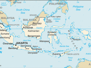 Karte von  Indonesien