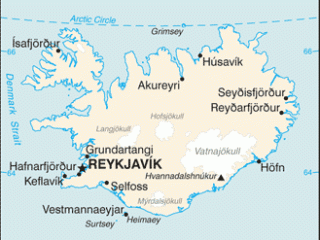 Karte von  Island