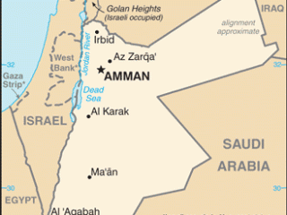 Karte von  Jordanien
