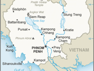 Karte von  Kambodscha