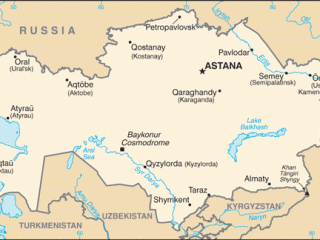 Karte von  Kasachstan