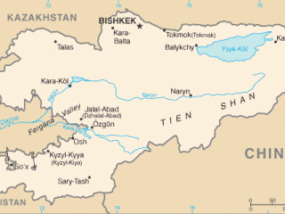 Karte von  Kirgisien
