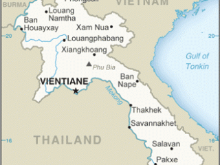 Karte von  Laos
