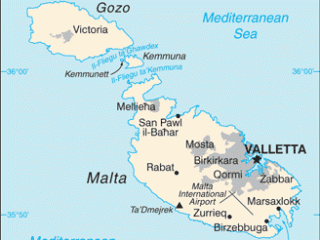 Karte von  Malta