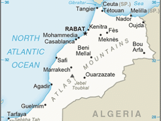 Karte von  Marokko