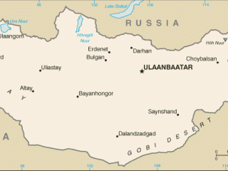 Karte von  Mongolei