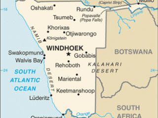 Karte von Namibia