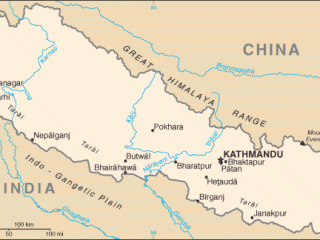 Karte von  Nepal