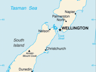 Karte von  Neuseeland