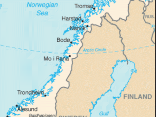 Karte von  Norwegen