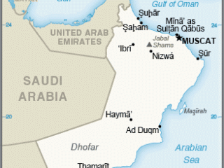 Karte von  Oman