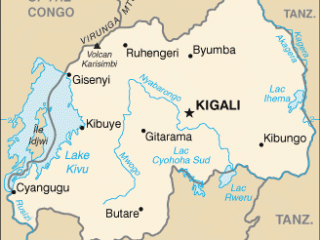 Karte von  Ruanda
