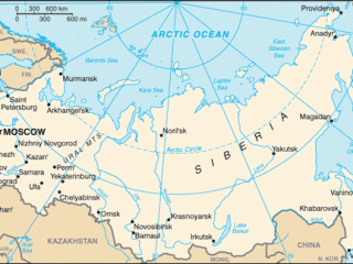 Karte von  Russland (Europa)