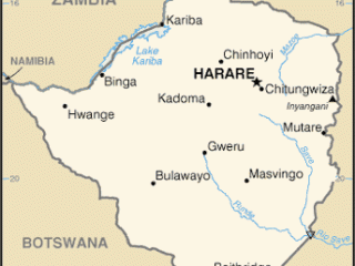 Karte von  Simbabwe