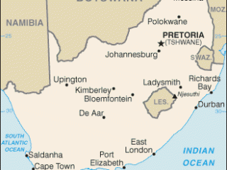 Karte von  Südafrika