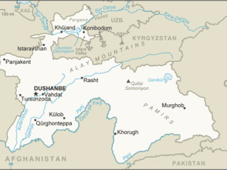 Karte von Tadschikistan