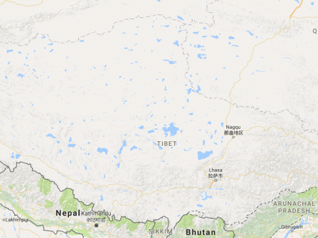 Karte von Tibet
