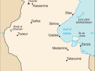 Karte von  Tunesien