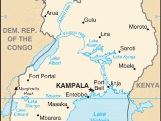 Karte von  Uganda