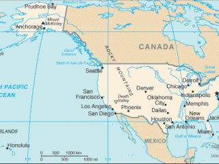 Karte von  USA