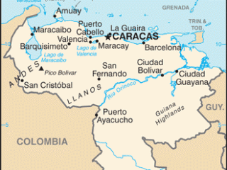 Karte von  Venezuela