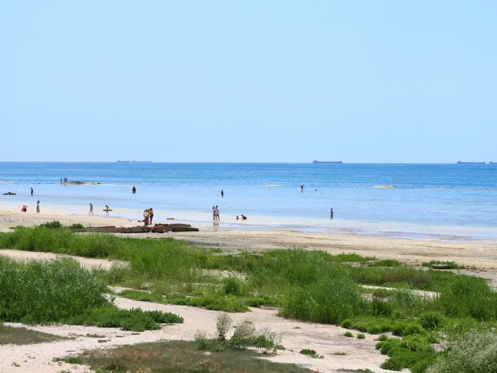 Aktau: Strand am Kaspischen Meer