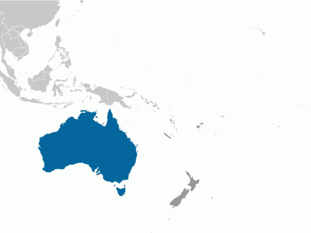 Geographische Lage von  Australien