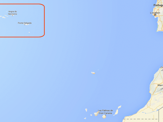 Geographische Lage von  Azoren